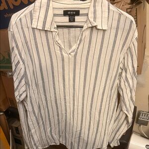 Men's Casual Striped Button Down Shirt